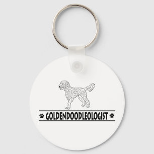 Humoristisk Goldendoodle Nyckelring
