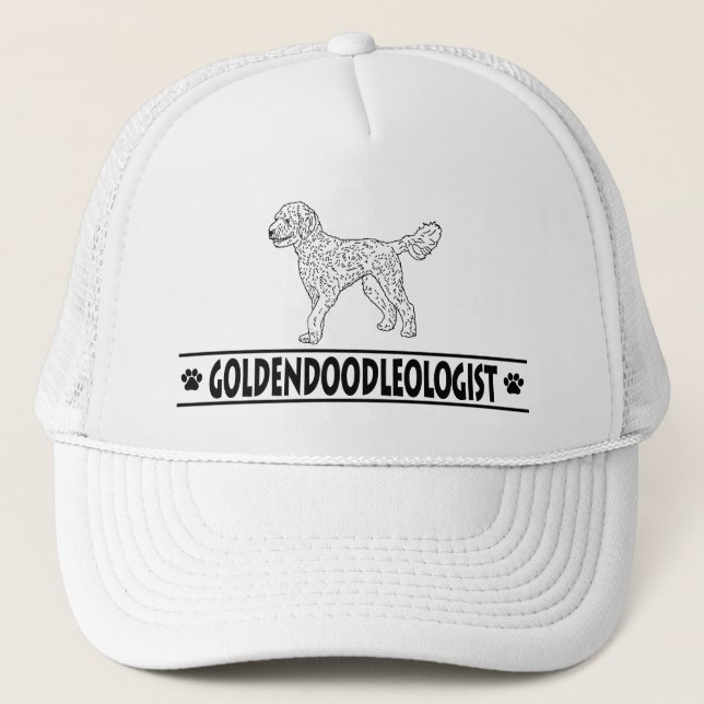 Humoristisk Goldendoodle Truckerkeps (Framsida)