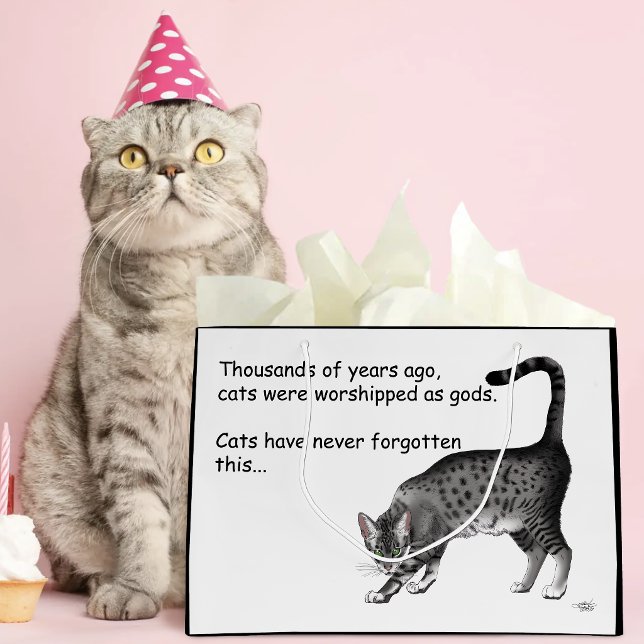 Humoristisk Grå Whimsical Katt Egyptisk Mau (Skapare uppladdad)
