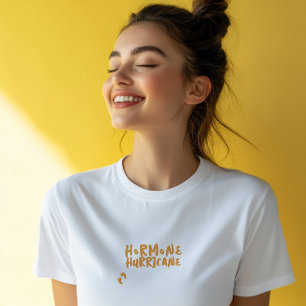 Humoristisk graviditets baby fingeravtryck orange t shirt