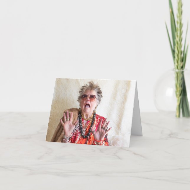 Humoristisk helgdag-tangerad tinsel för träd kort (Framsida)