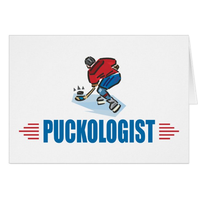 Humoristisk ishockey hälsningskort (Framsidan Horizontal)