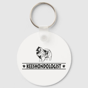 Humoristisk Keeshond Nyckelring