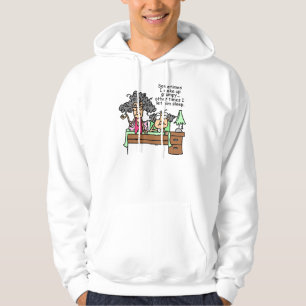 Humoristisk låt grumpy sova sweatshirt med luva