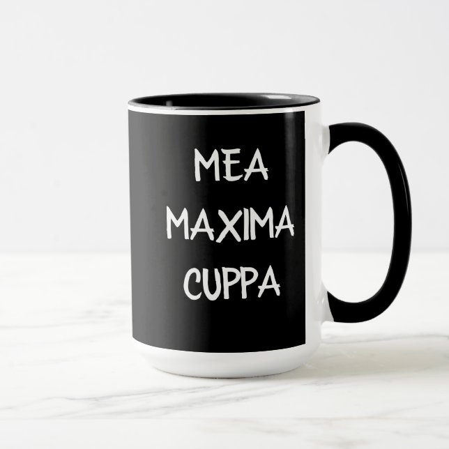 Humoristisk latinsk katolik Mea Cuppa Mugg (Höger)
