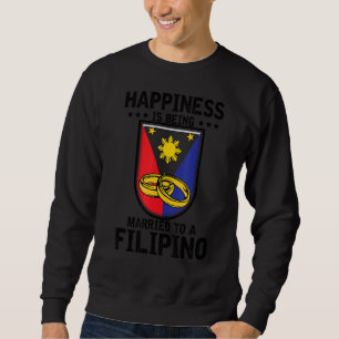 Humoristisk lycka gift med Filipino Asian Make Lång Ärmad Tröja