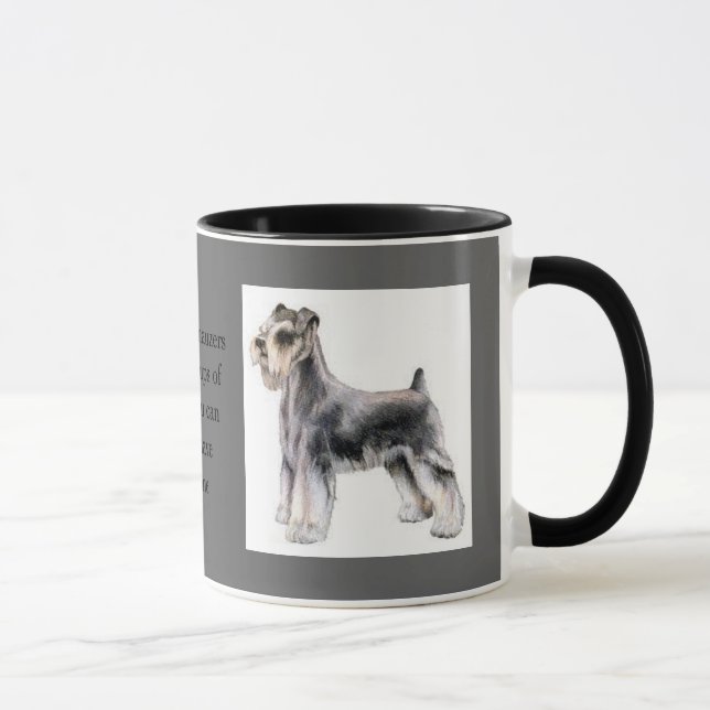 Humoristisk mini- schnauzer- & kaffeälskaremugg mugg (Höger)