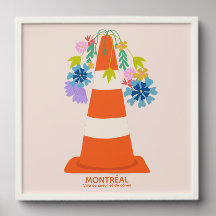 Humoristisk Montréal orange koner stadspresent