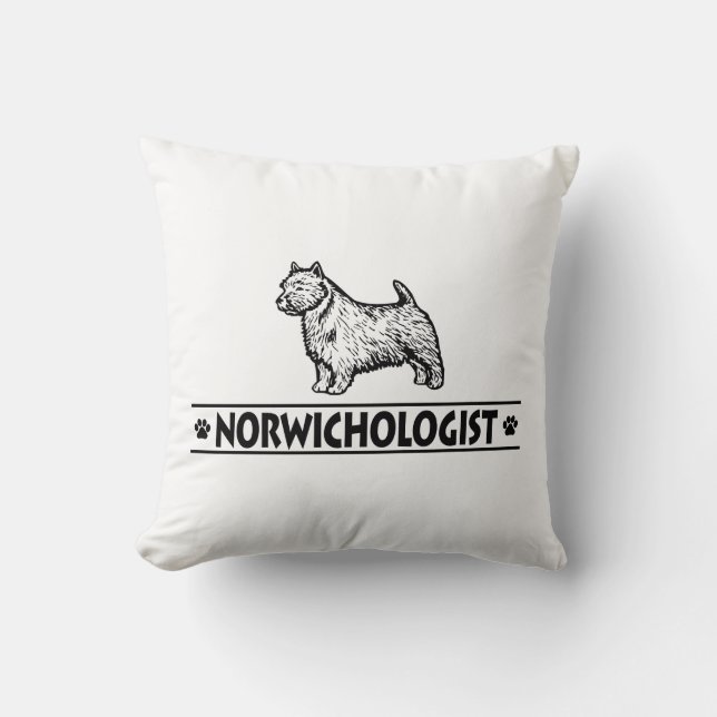 Humoristisk Norwich Terrier Kudde (Framsida)