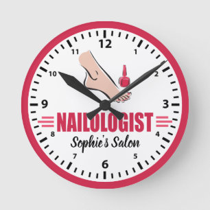 Humoristisk pedikyr Rosa polsk Nail Salon Rund Klocka