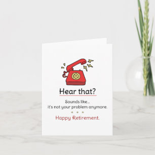 Humoristisk Pensionering Retro Telefon Inte Ditt P Helgkort