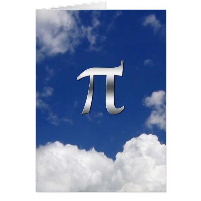 'Humoristisk Pi-dag i himmel Hälsningskort (Framsidan)