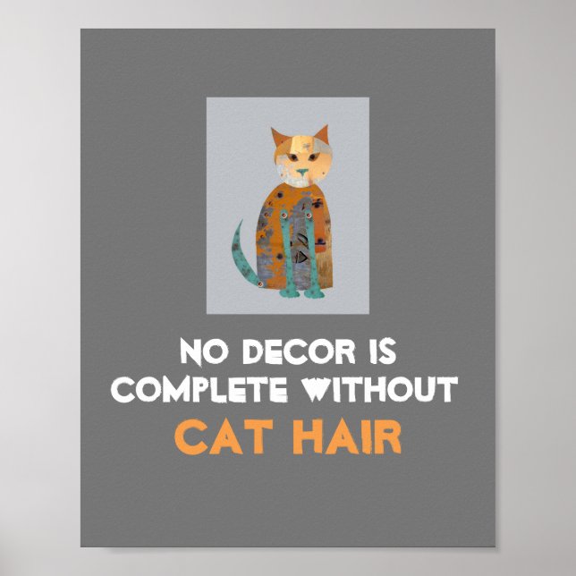 humoristisk poster av kattvägg med text (Framsidan)