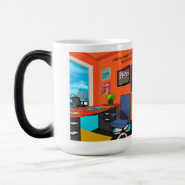 Humoristisk respekt: Firande av Chef Humor Magisk Mugg