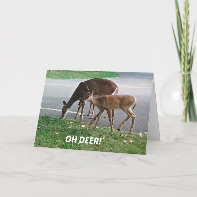 Humoristisk senkommen födelsedag önskemål kort (Framsida)