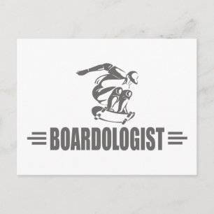 Humoristisk skateboardåkning vykort