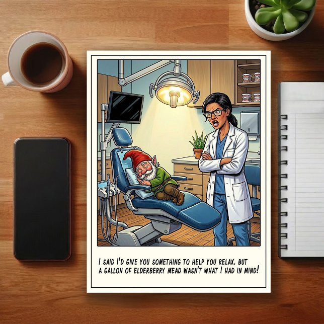 Humoristisk Tandläkaroffice Karikatyr Vykort (Skapare uppladdad)
