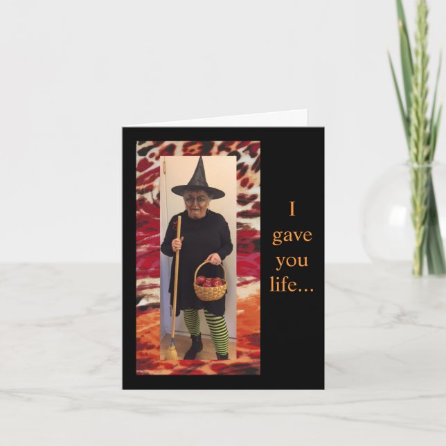 Humoristisk tanke för Halloween Kort (Framsida)