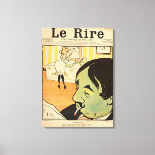 Humoristisk tecknad canvastryck