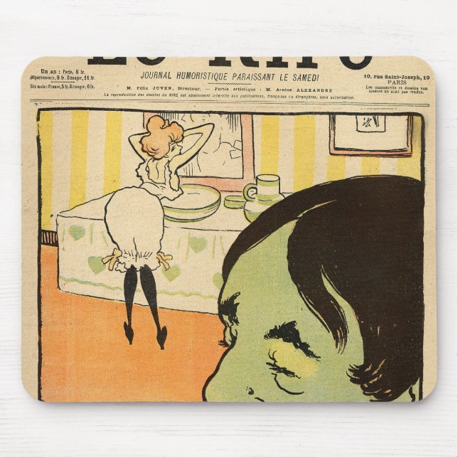 Humoristisk tecknad musmatta (Framsidan)