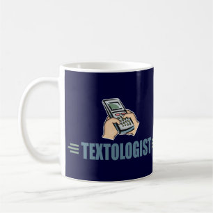 Humoristisk textering kaffemugg