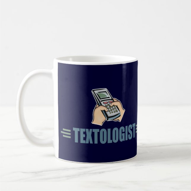 Humoristisk textering kaffemugg (Vänster)