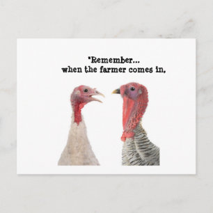 Humoristisk Thanksgiving Turkiet Råd Vykort