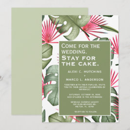 Humoristisk tropisk bröllopsinbjudan inbjudningar