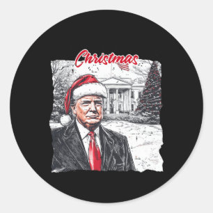 Humoristisk trump att jag kommer hem till julklapp runt klistermärke