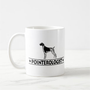 Humoristisk tysk kortfärgad pekare kaffemugg
