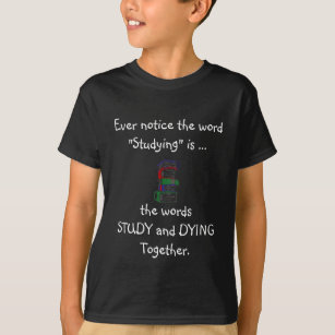 Humoristisk ungdomordt-skjorta t-shirt