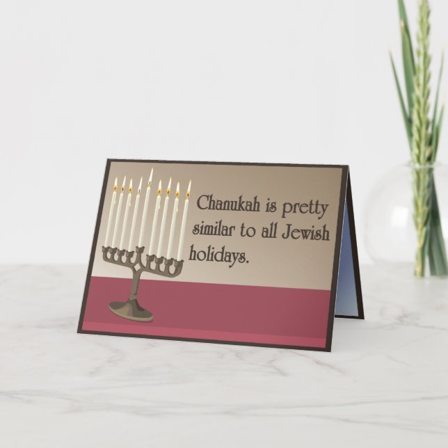 Humoristiska Chanukah Helgkort (Framsida)