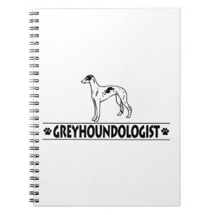 Humoristiska GREYHOUNUND HUNDAR Anteckningsbok Med Spiral