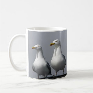 Humoristiska herr och fru Gully Romantisk mås Kust Kaffemugg