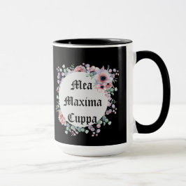 Humoristiska latinska maxima för katolikMea Cuppa Mugg