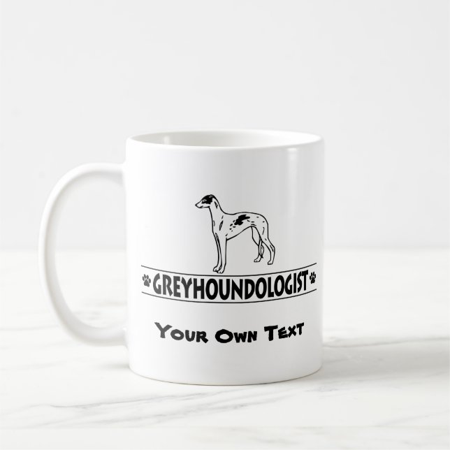 Humoristiska VINTHUNDHUNDAR Kaffemugg (Vänster)