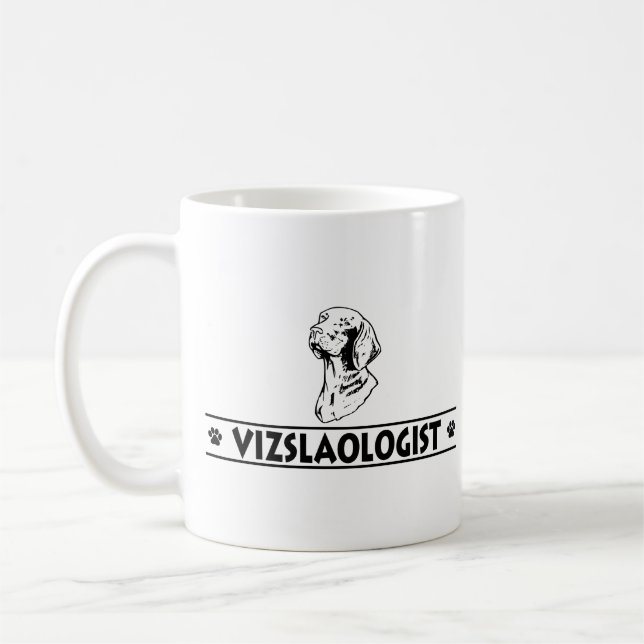 Humoristiska Vizsla Kaffemugg (Vänster)