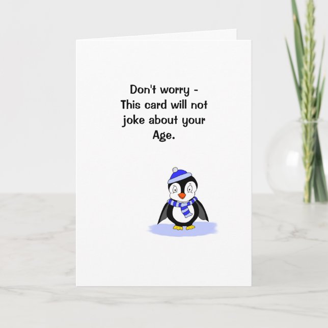 Humoristiskt födelsedagkort kort (Framsida)