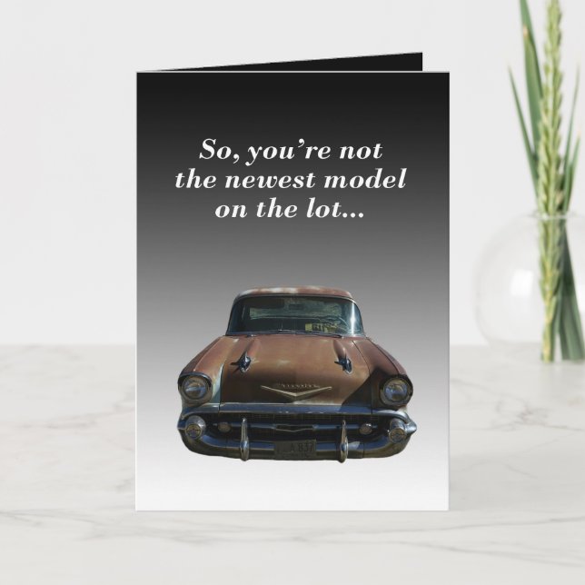 humoristiskt födelsedagskort för alla inbjudan (Framsida)