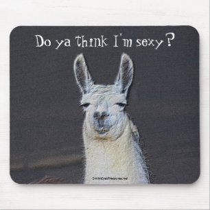 Humoristiskt foto Mousepad för LlamaansikteDigital Musmatta