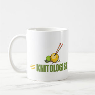Humoristiskt handarbete kaffemugg