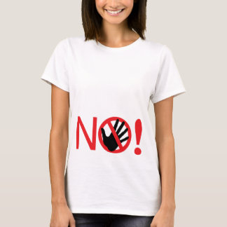 Humoristiskt "inte gör handlag mig" t-shirt