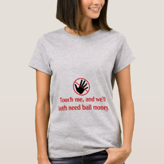 Humoristiskt "inte gör handlag mig" tee shirt