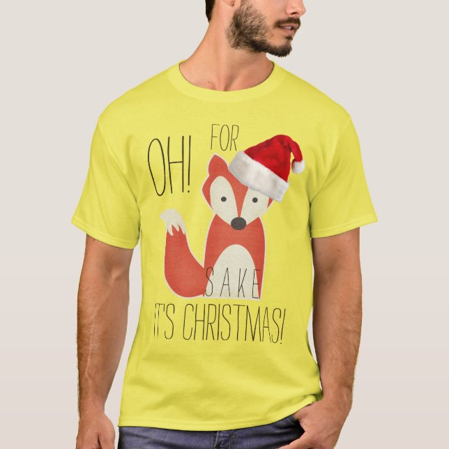 Humoristiskt Oh för rävSake är det jul T-shirt (Framsida)