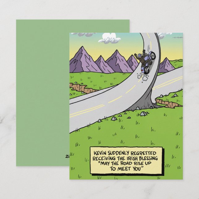 Humoristiskt St Patricks dag-kort Julkort (Fram/baksida)