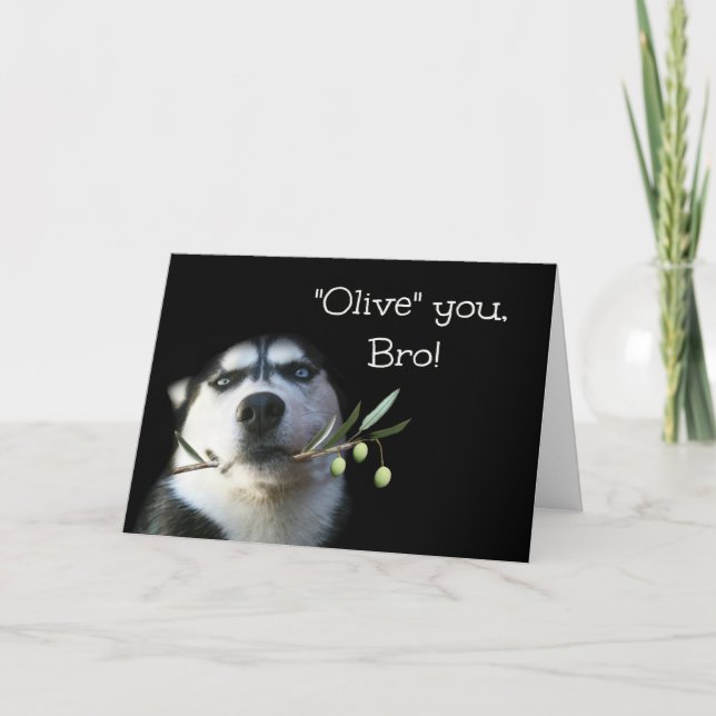 Humorkort för Cute Grattis på födelsedagen Brother Kort (Framsida)