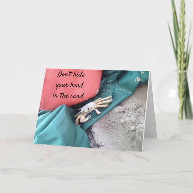 HUMOROUS **50 BIRTHDAY** BEACH CARD KORT (Framsida)