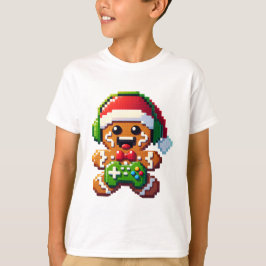 Humorous Christmas Gamer Gingerbread Holiday Gift  T Shirt