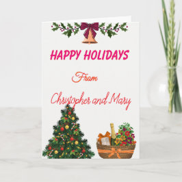 Humorous Christmas Holiday Flat Holiday Card Kort