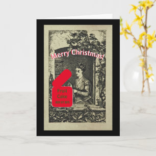 HUMOROUS CHRISTMAS-KORT/FRUITCAKE KORT